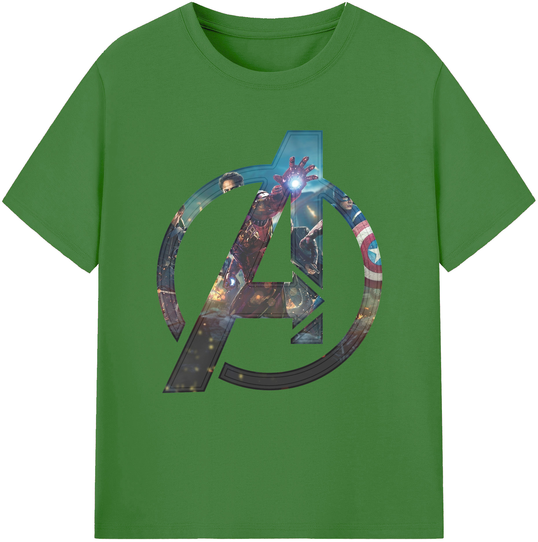 （画像用） アベンジャーズ The Avengers レディースカジュアルプリントTシャツ（綿100％）
